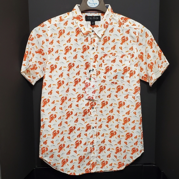 LOBSTER Fest Mens Shirt Dirty Laundry Large - Picture 1 of 8